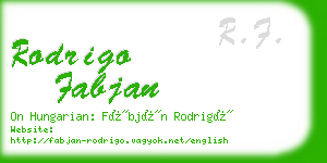 rodrigo fabjan business card